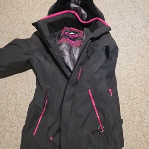 Killtec Charcoal Ski Jacket with Pink Accents